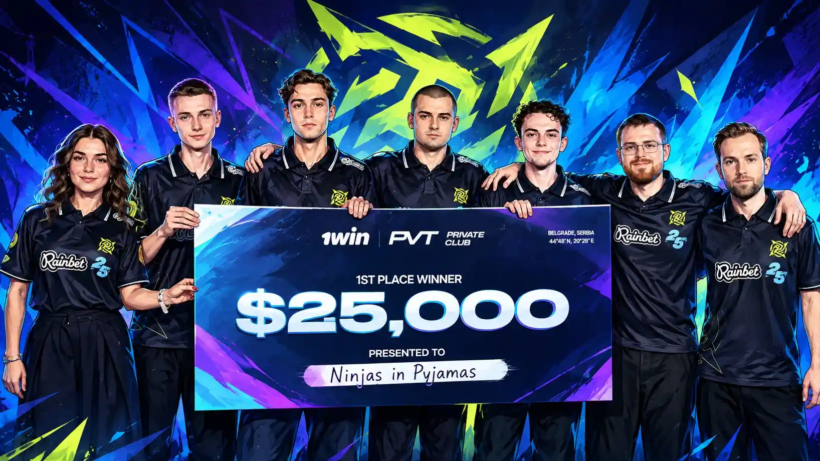 Krimbo Leads NIP to First Title at 1win Private Club Season 1